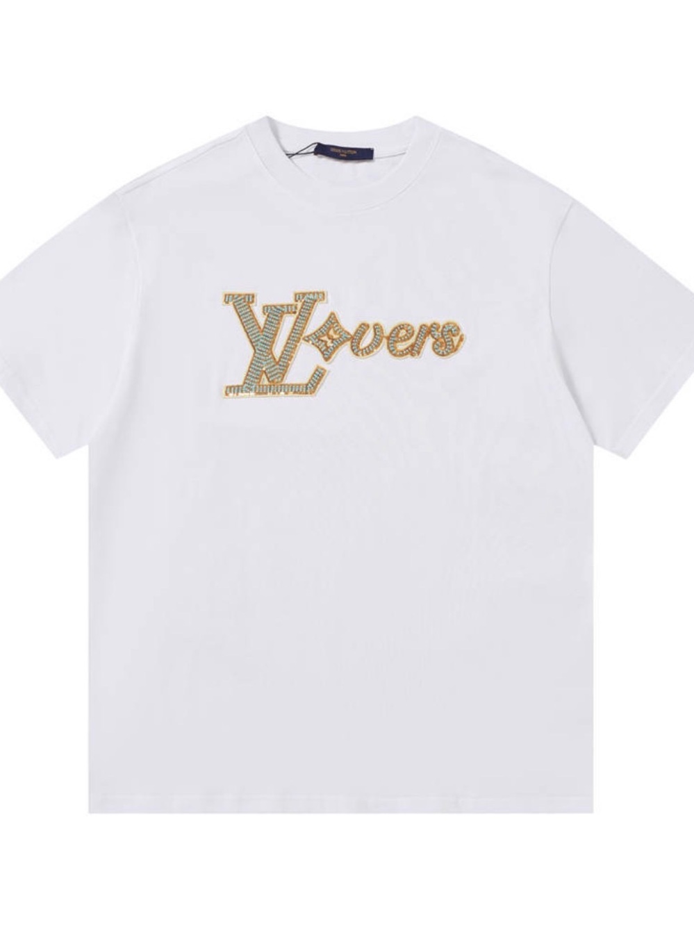 Louis Vuitton White T-Shirt with Orange Monogram Map Print
